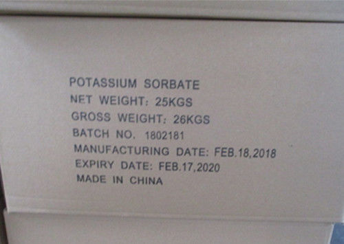 Sorbate de potassium d'analyse des agents de conservation 101,0% de catégorie comestible de CAS 24634-61-5 granulaire