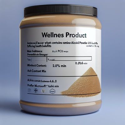 Levure 25 UFC/g Max Poudre d'Acides Aminés pour un Équilibre Optimal du pH 4,0-6,0 et Avantages pour la Santé Cendres 0,2% Min