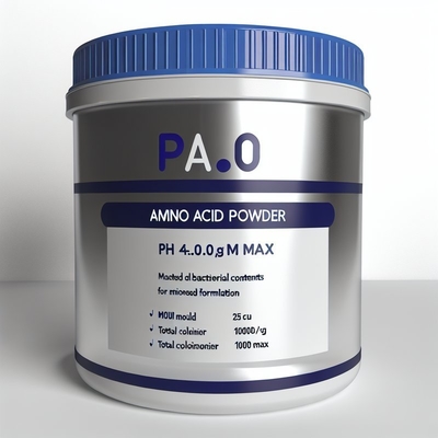 Poudre d'acides aminés pH 4,0-6,0 avec moisissures 25 UFC/g Max, Flore totale 1000 UFC/g Max